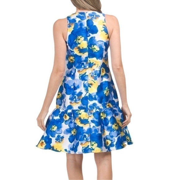 Julia Jordan Monroe Twill Floral Fit & Flare Dress Print Sleeveless Size 14 - Picture 4 of 7
